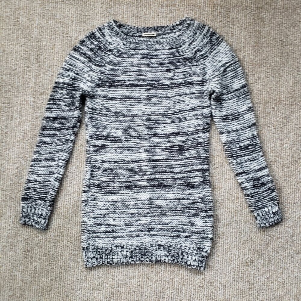 Black White Space Dyed Sweater Small Noisy May